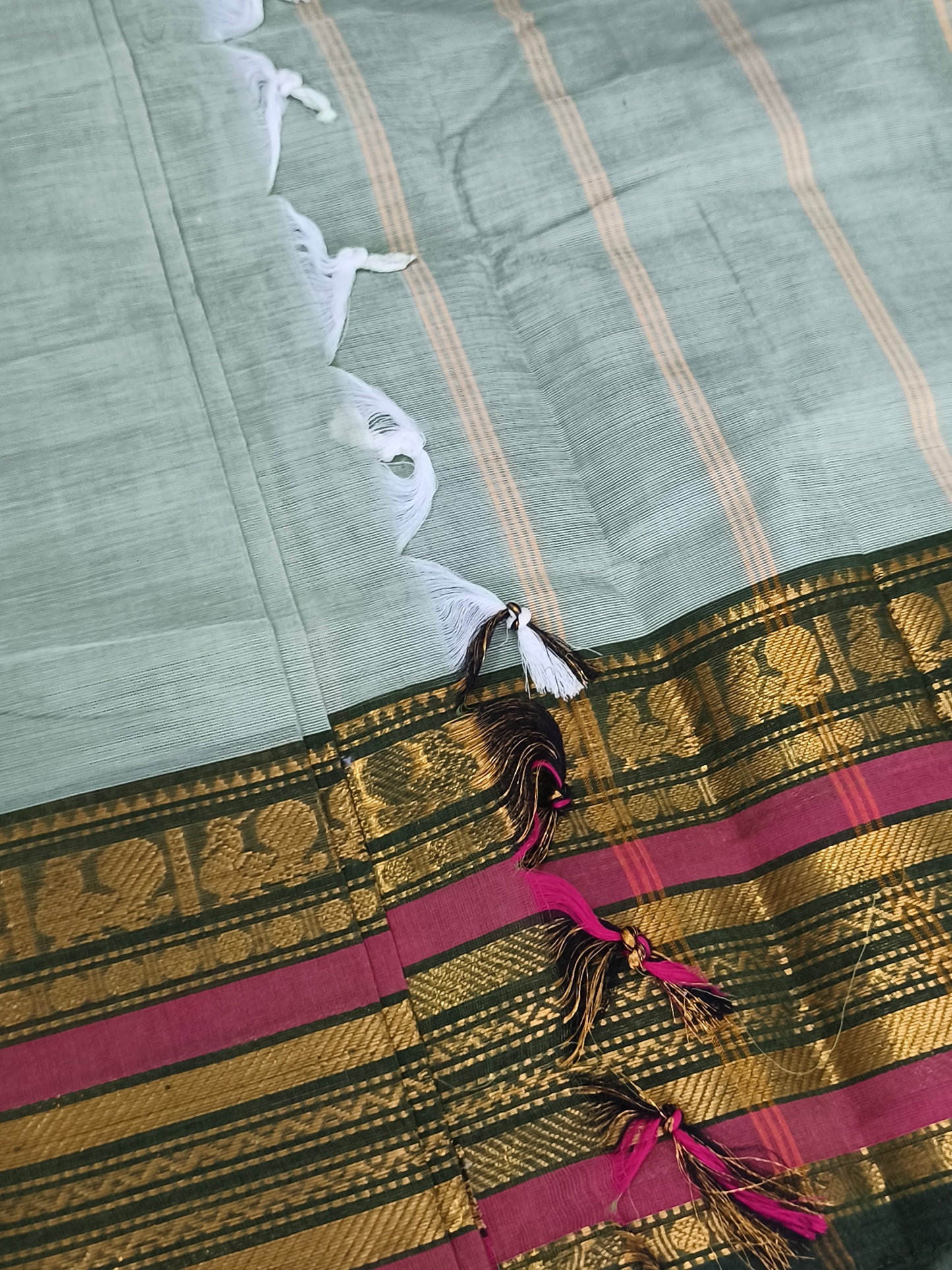 Pure handloom kanchi cotton saree