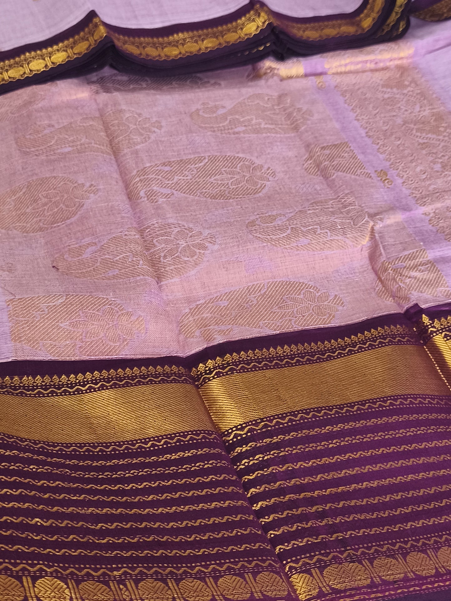 Grand Pure Kanchi Cotton Saree with Rich Pallu