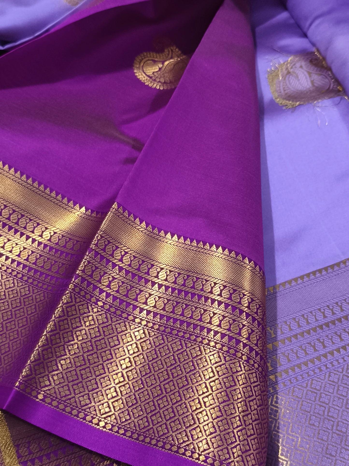 Luxury Semi Soft Silk Saree (Lavender)