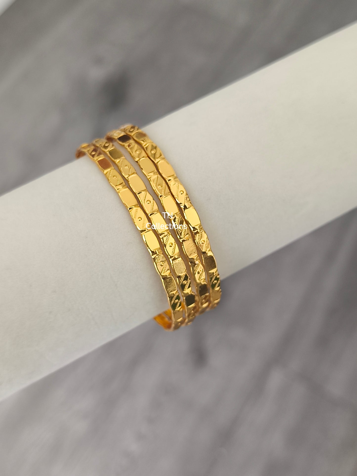 Micro Gold Plated Bombay Bangles Set (Size 2.6)