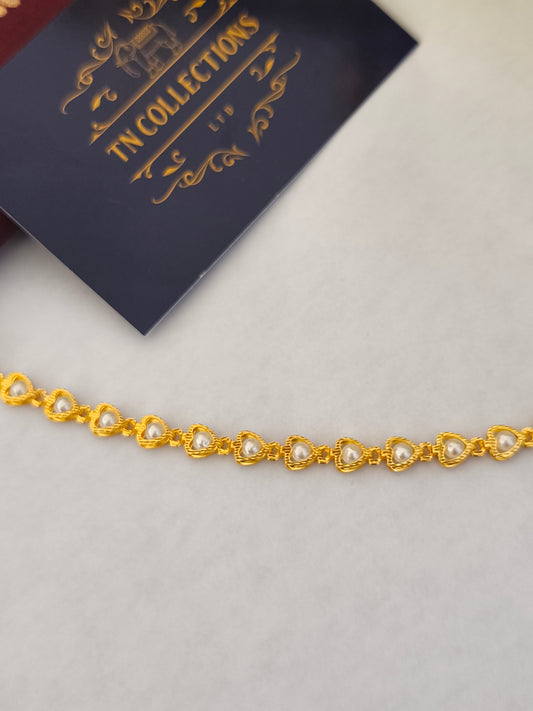 Kids Micro gold Shell pearl hip chain