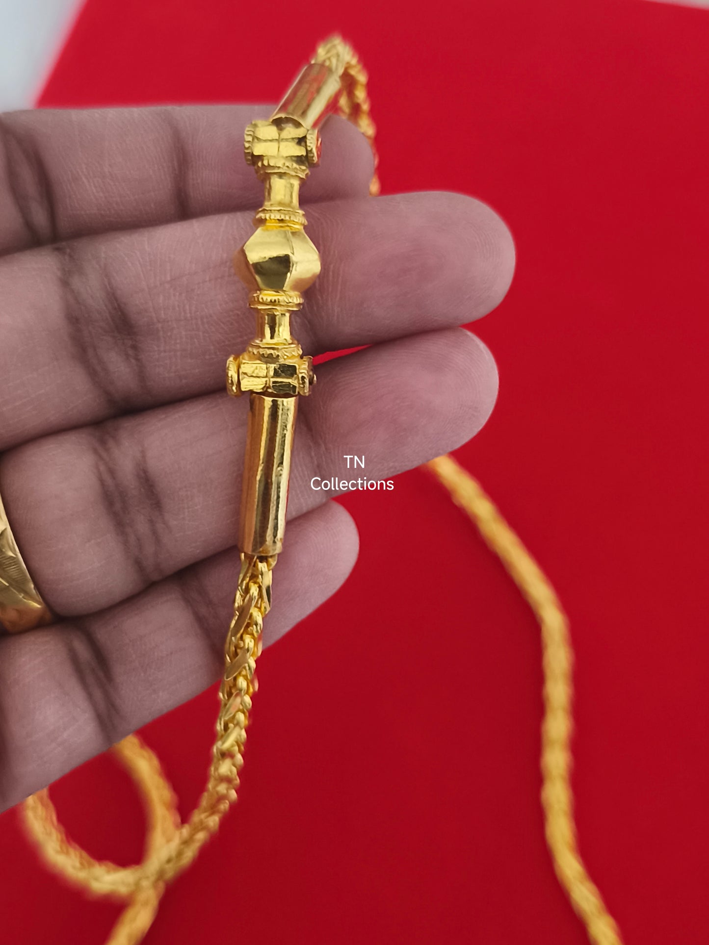 22ct Gold plated Traditional Star Thalikodi with kombu thali