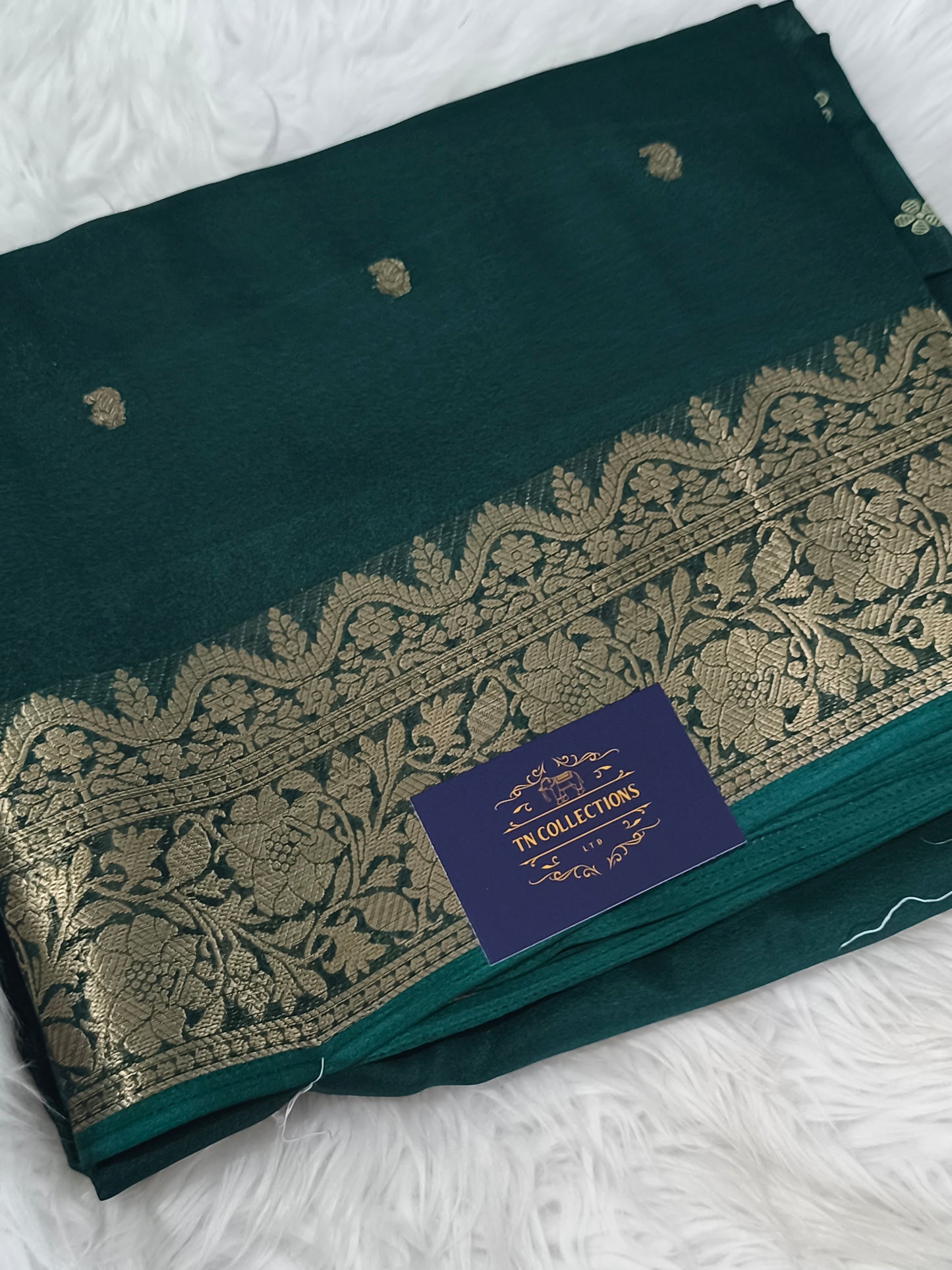 Soft Georgette saree (Green)