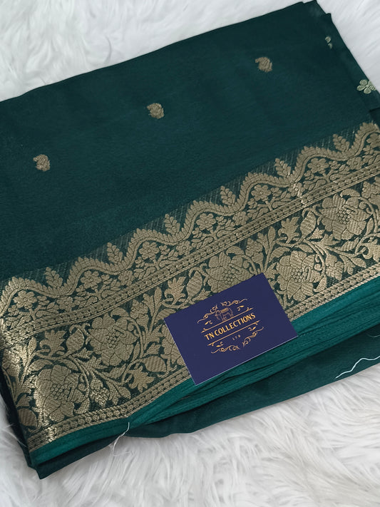 Soft Georgette saree (Green)