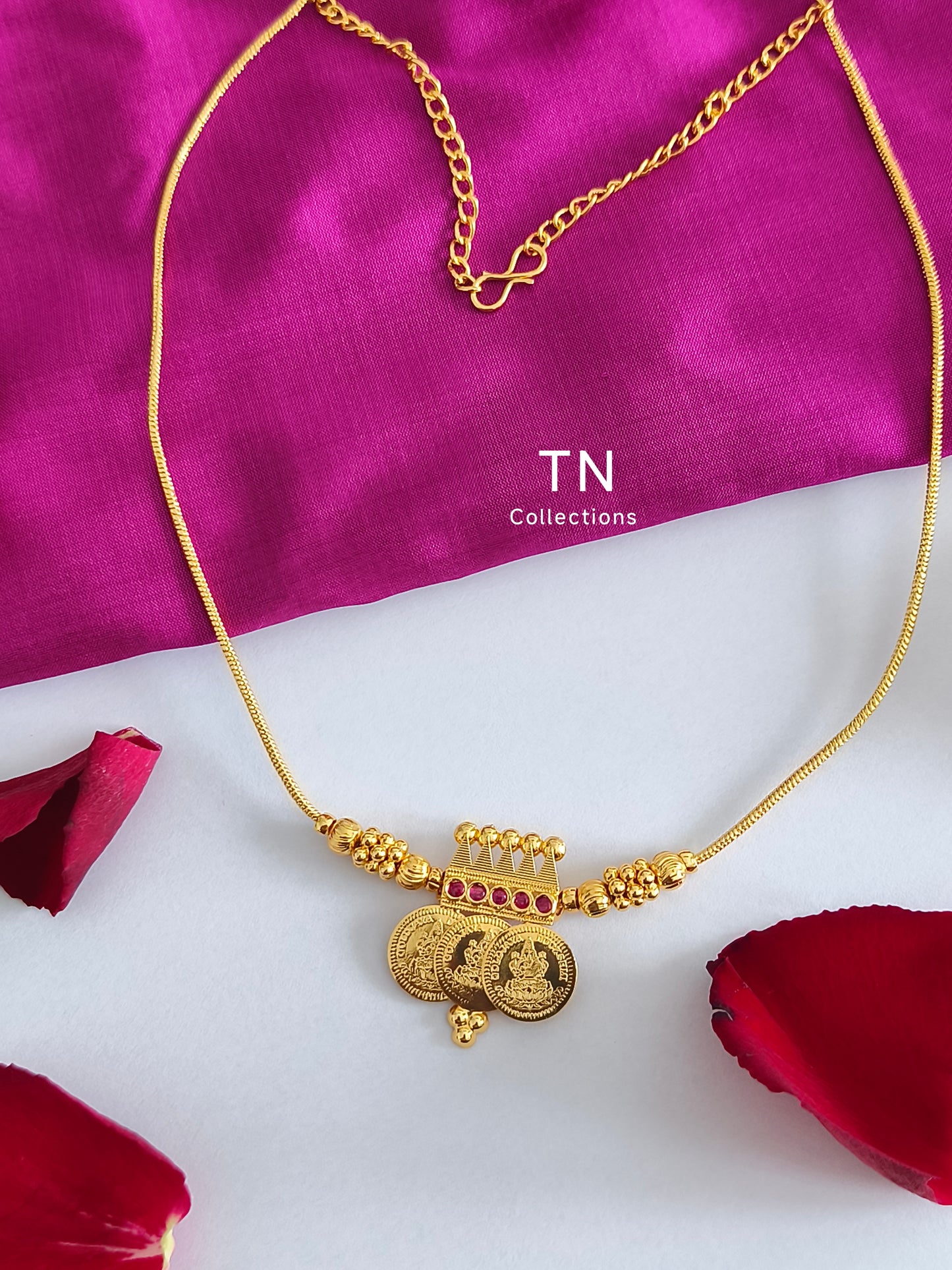 Gold plated Simple coin necklace
