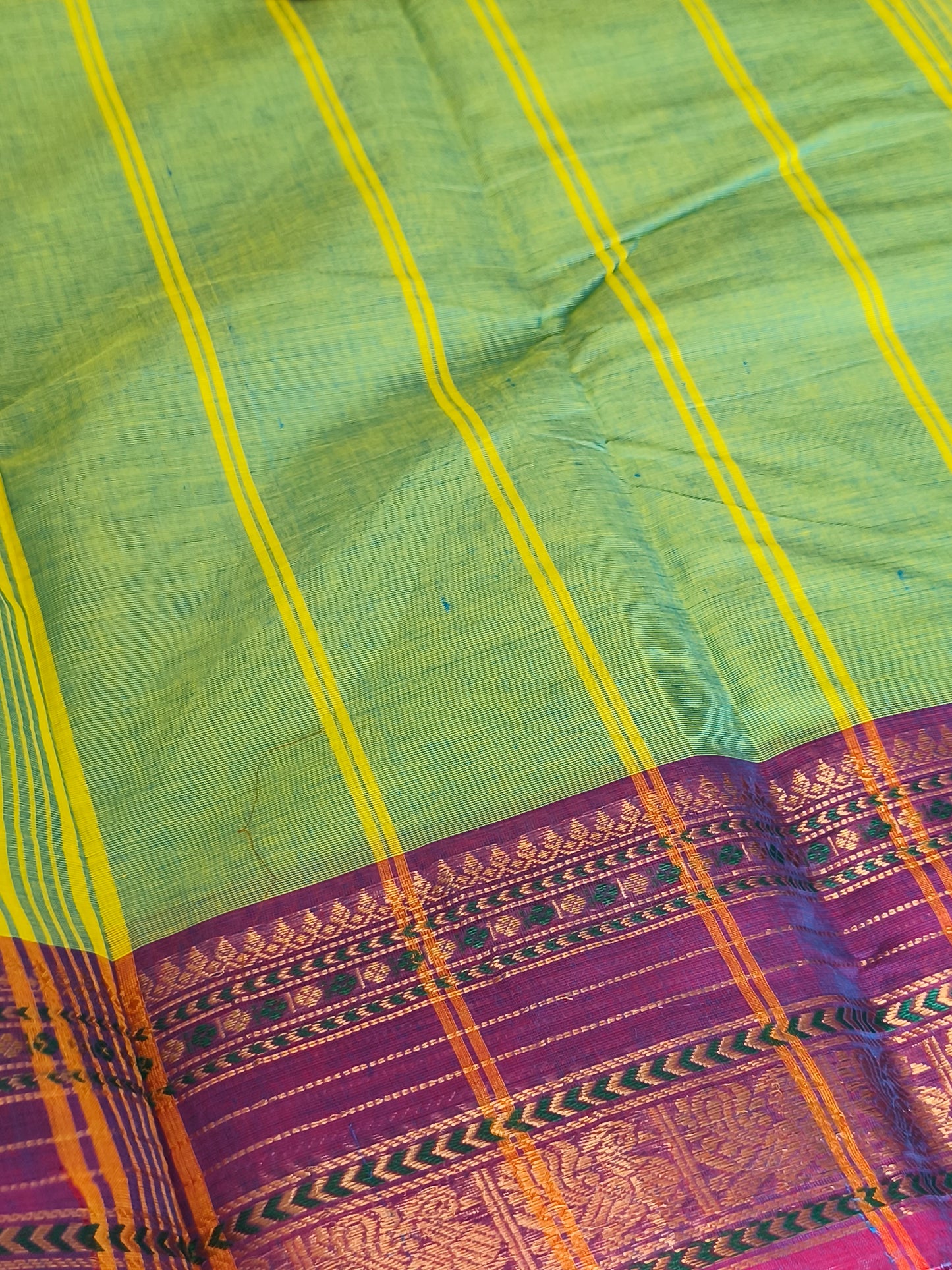 Pure handloom kanchi cotton saree