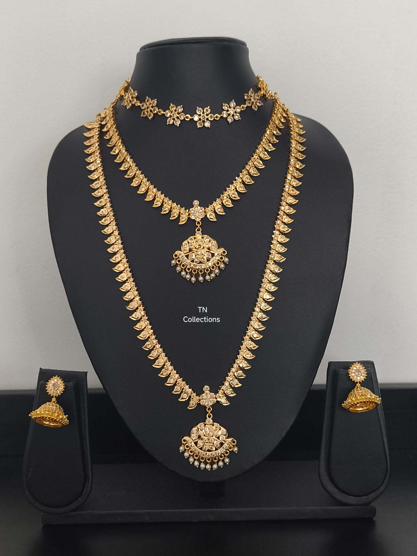Micro gold plated Trendy Semi Bridal Set