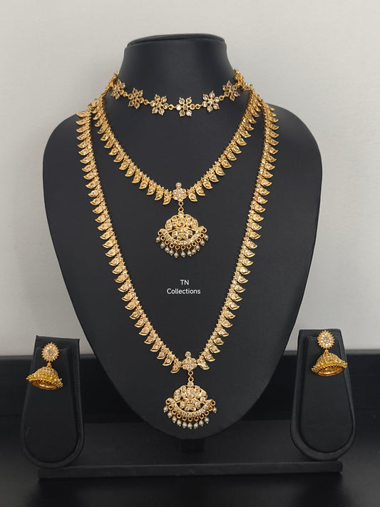 Micro gold plated Trendy Semi Bridal Set