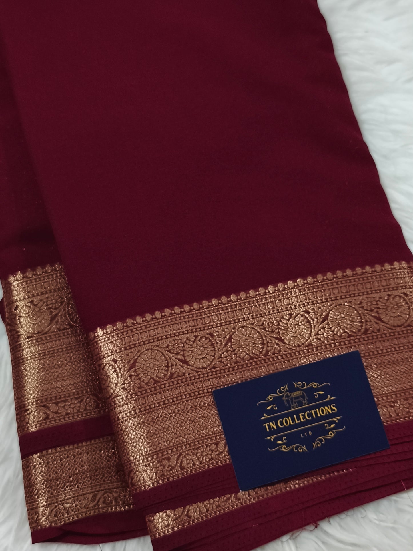 Maroon Chiffon Georgette saree