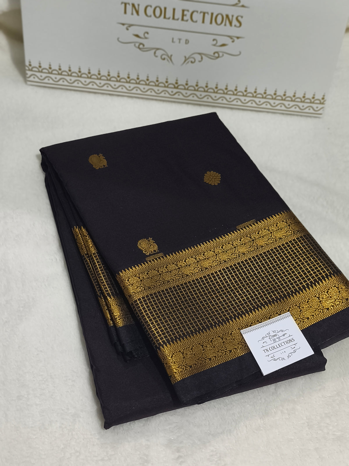 Coffee Brown Premium Semi Kanchipuram Silk Saree