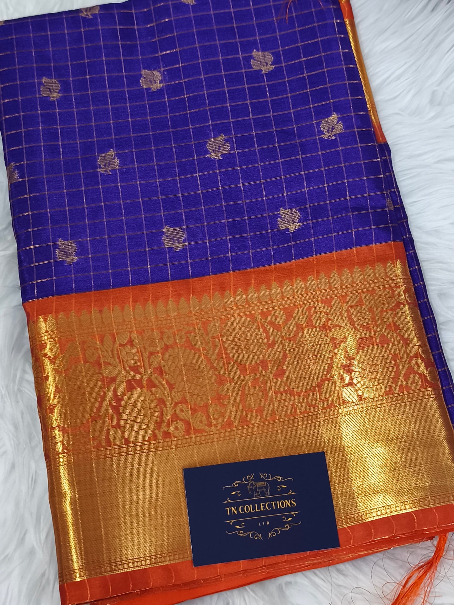 Banarasi Kattan Soft Silk Saree (Purple)