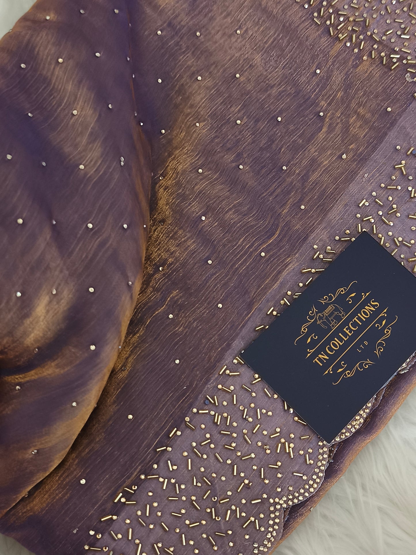 Trendy Space Silk Dual tone Party Saree