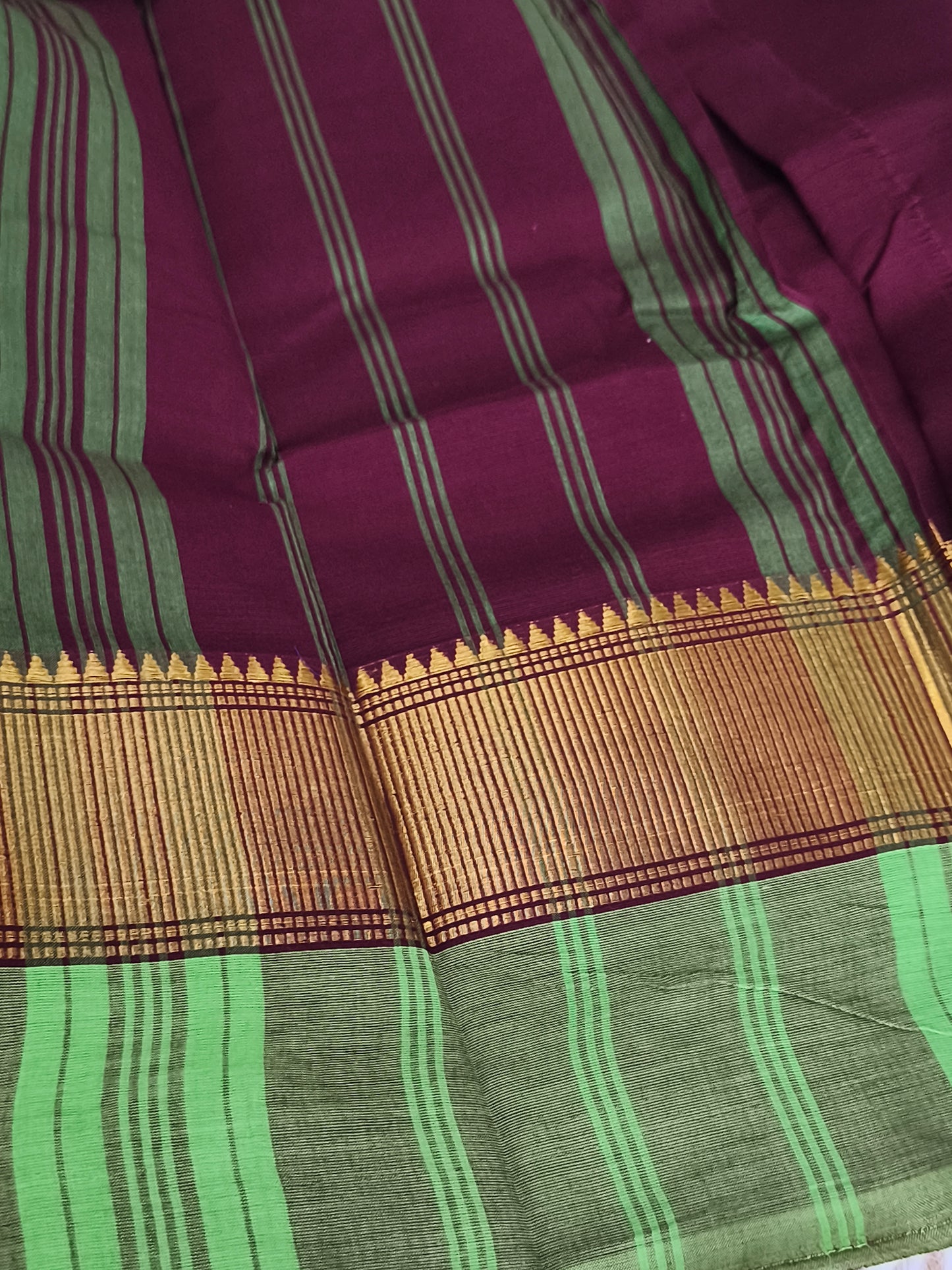 Pure handloom kanchi cotton saree