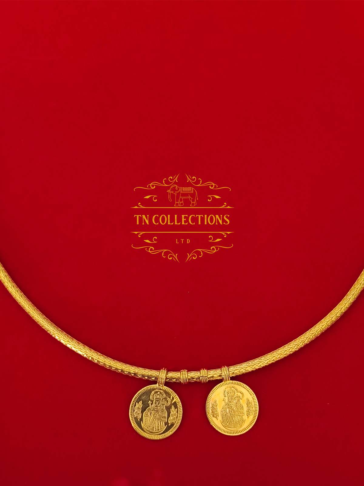 22ct Gold Plated Traditional Christian Thalikodi with Coins (Approx 7-9 Pawn thickness)