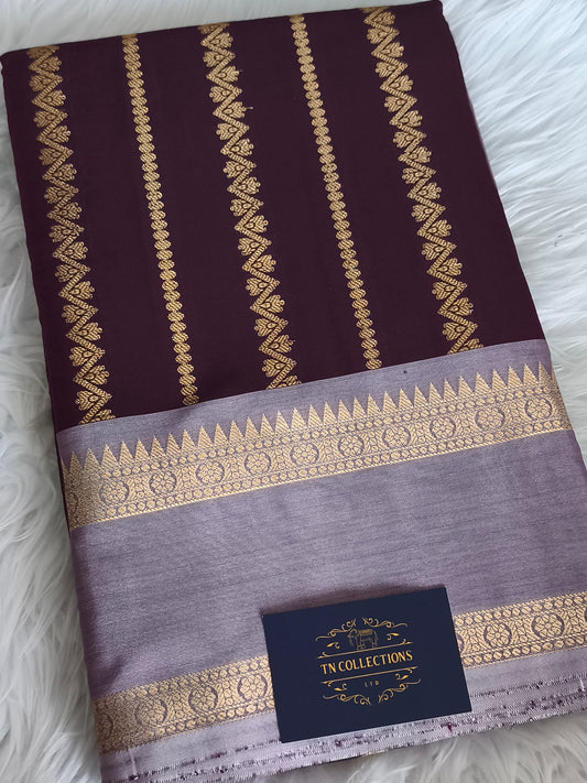 Semi Soft Silk Saree (Maroon)