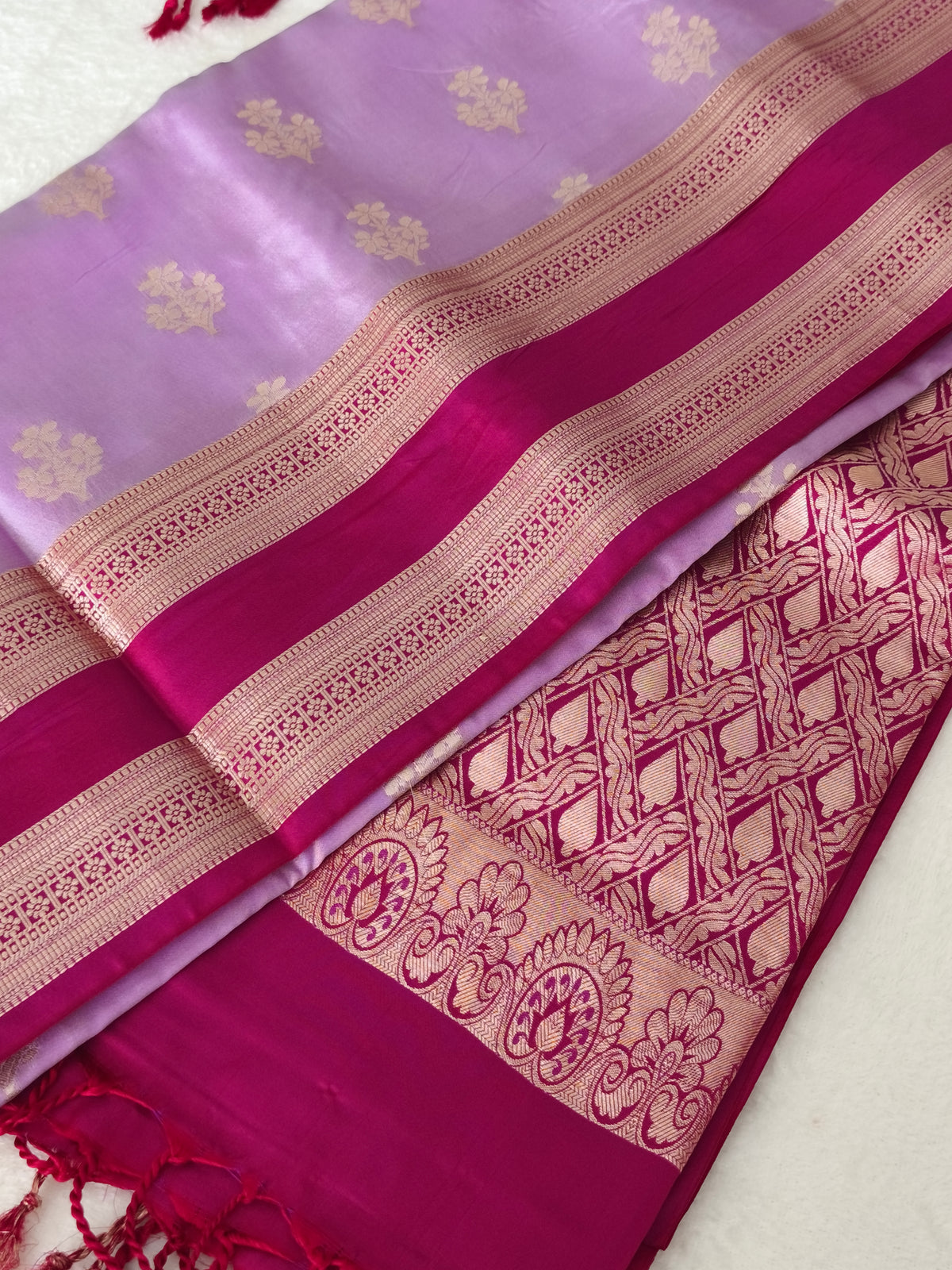 Luxury Soft Silk Saree with contrast blouse