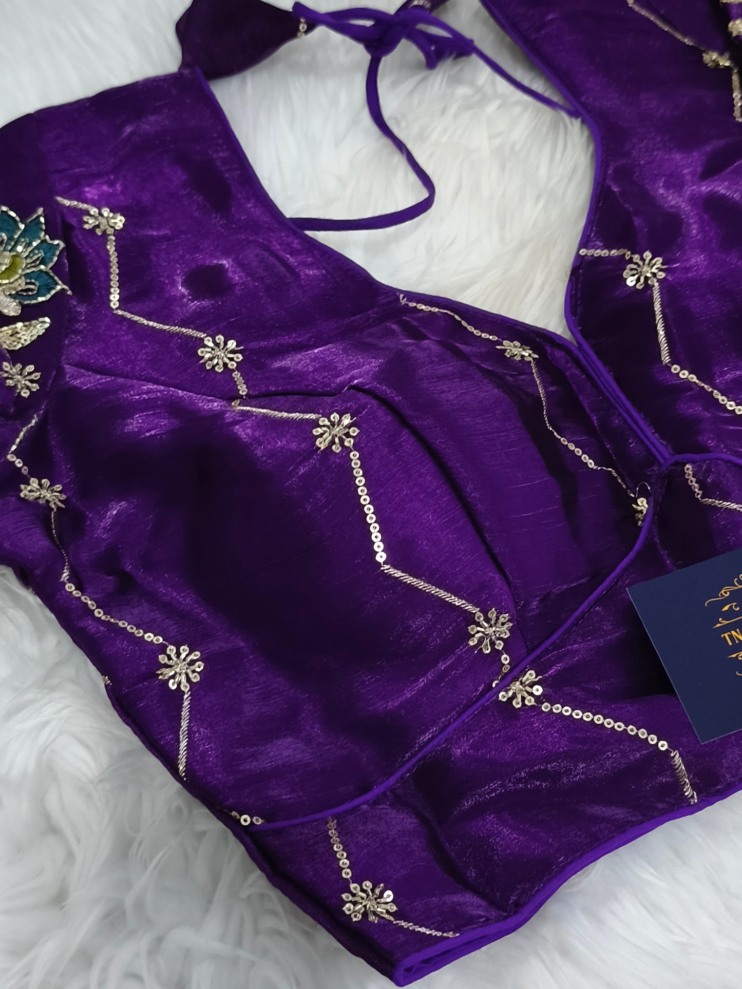 Readymade Saree Blouse(Purple)
