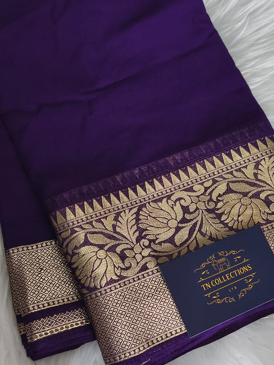 Purple Soft lightweight Chiffon Sarees