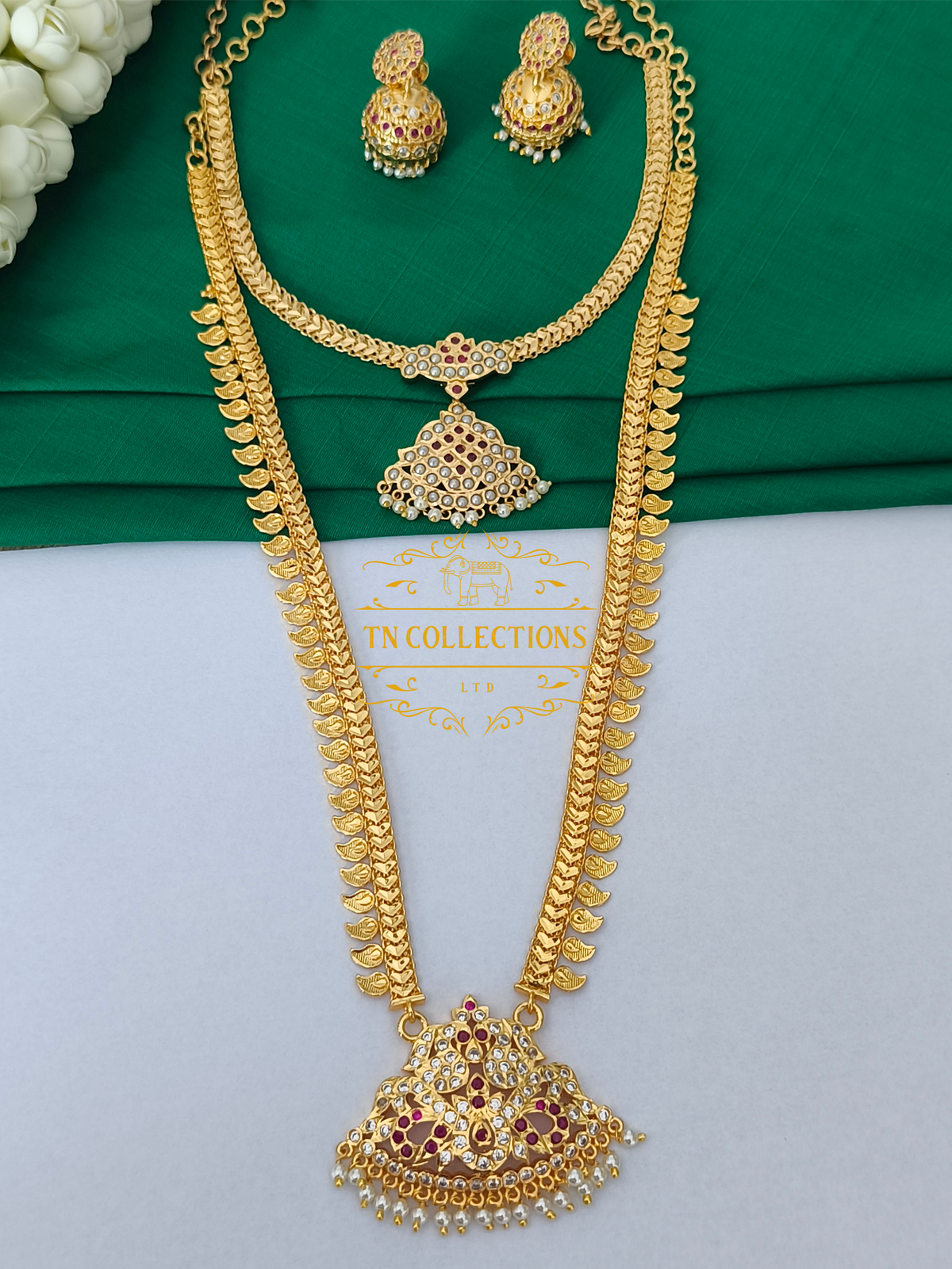 Micro Gold Finish Semi Bridal Set