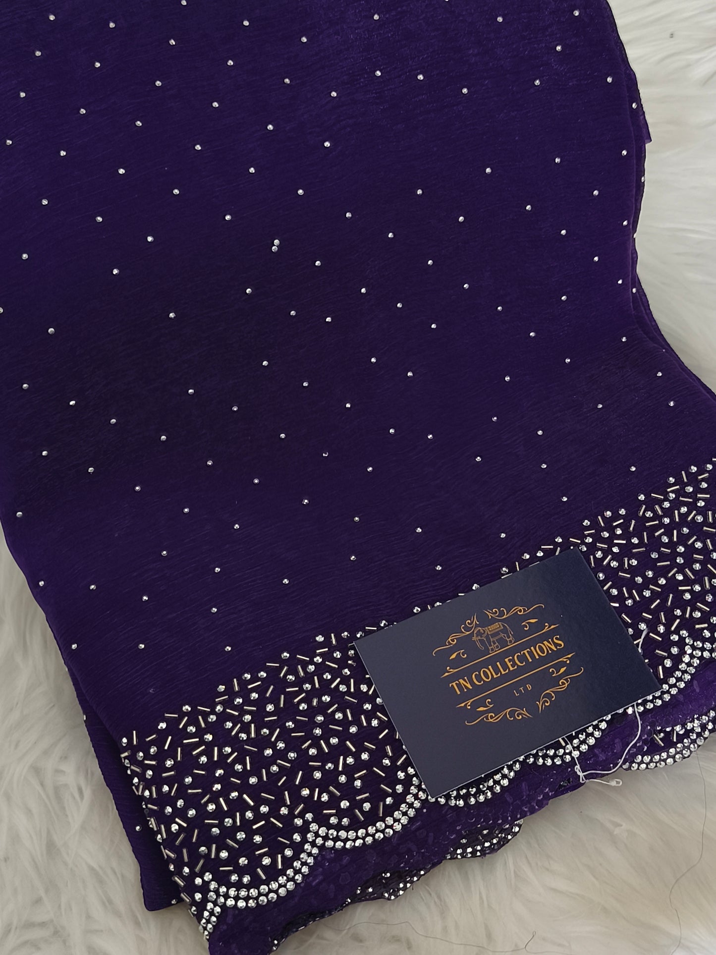 Purple Trendy Space silk Party saree