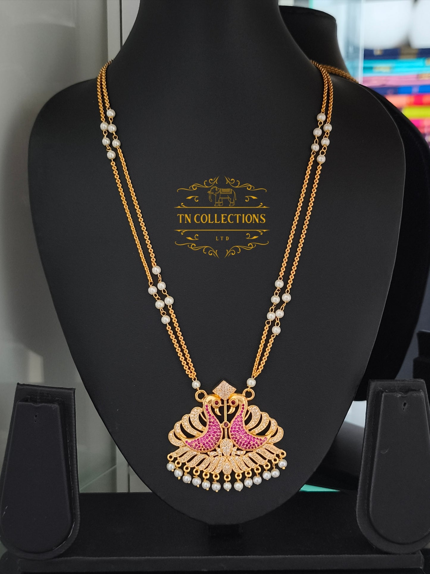 Micro Gold-Plated Traditional Peacock Attiyal Pathakkam Set