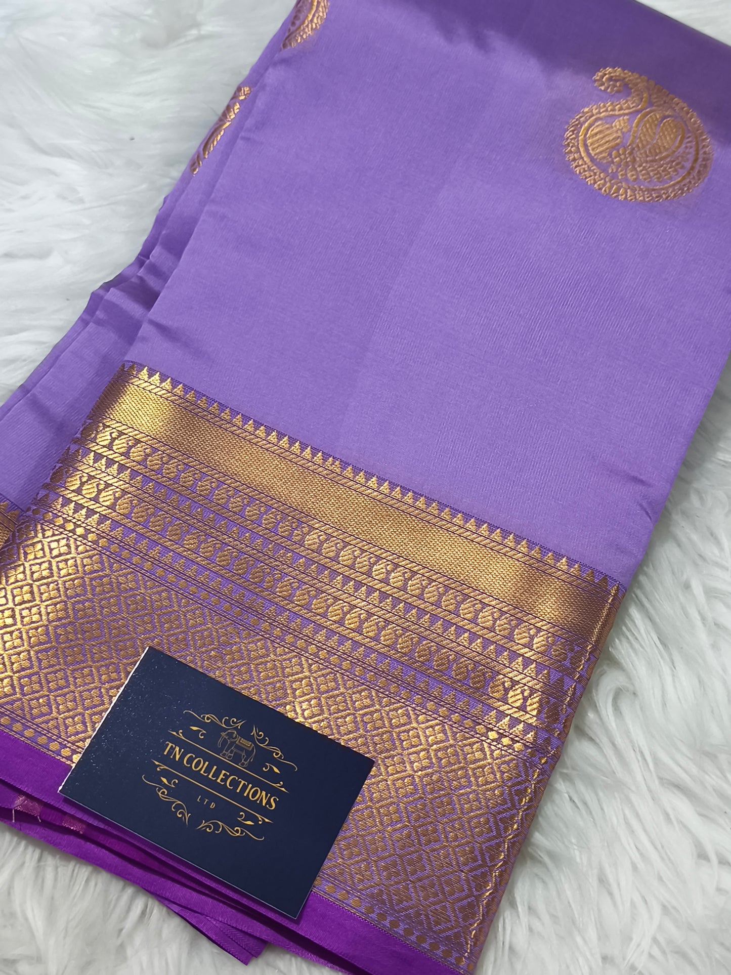 Luxury Semi Soft Silk Saree (Lavender)