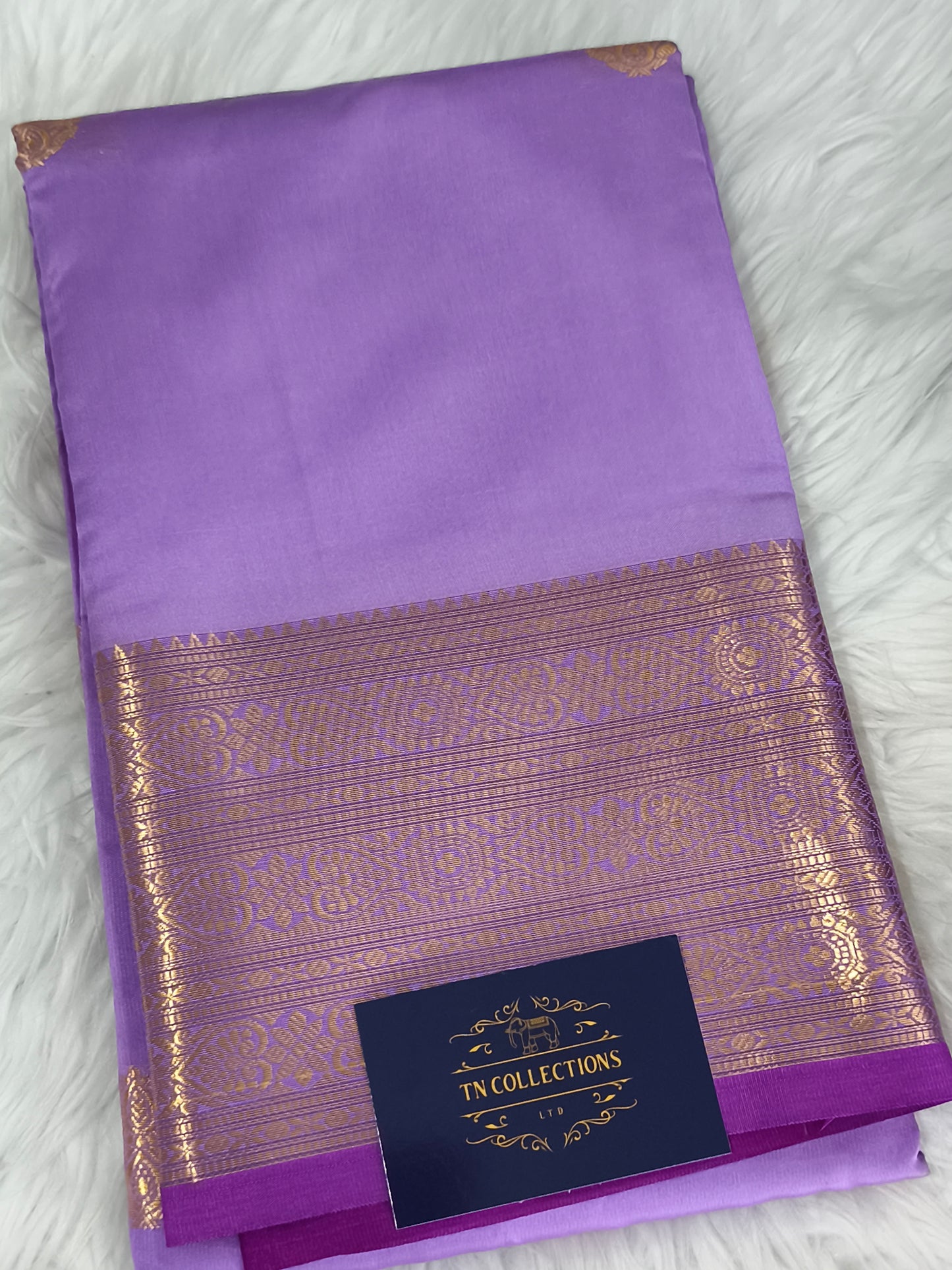 Luxury Semi Soft Silk Saree (Lavender)