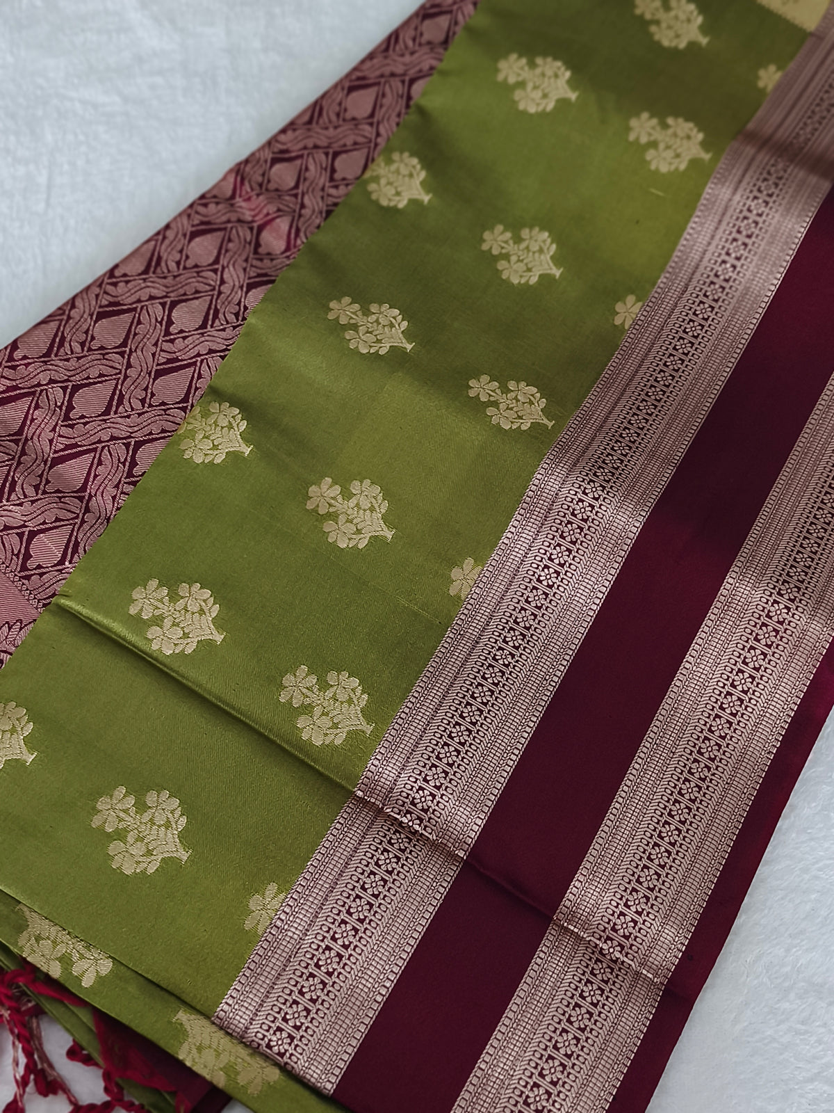 Luxury Soft Silk Saree with contrast blouse