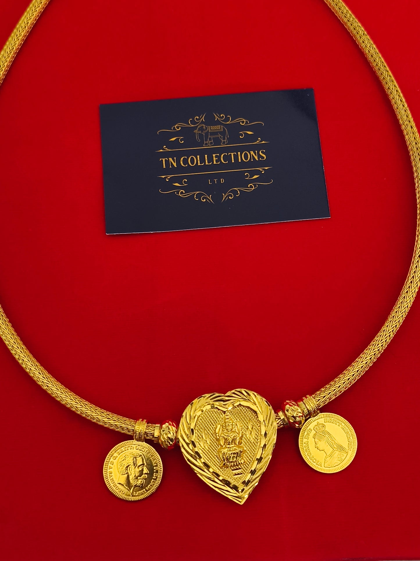 22ct Gold plated Traditional Heart shaped Amman Thalikodi