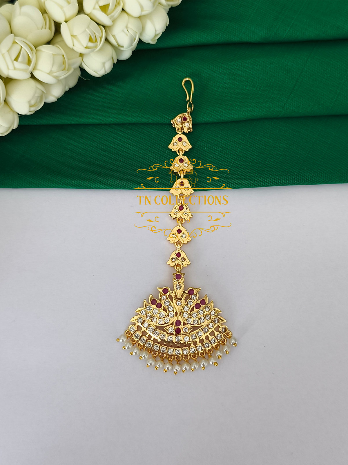 Micro Gold Finish Sun & Moon Bridal Hair Accessories Set