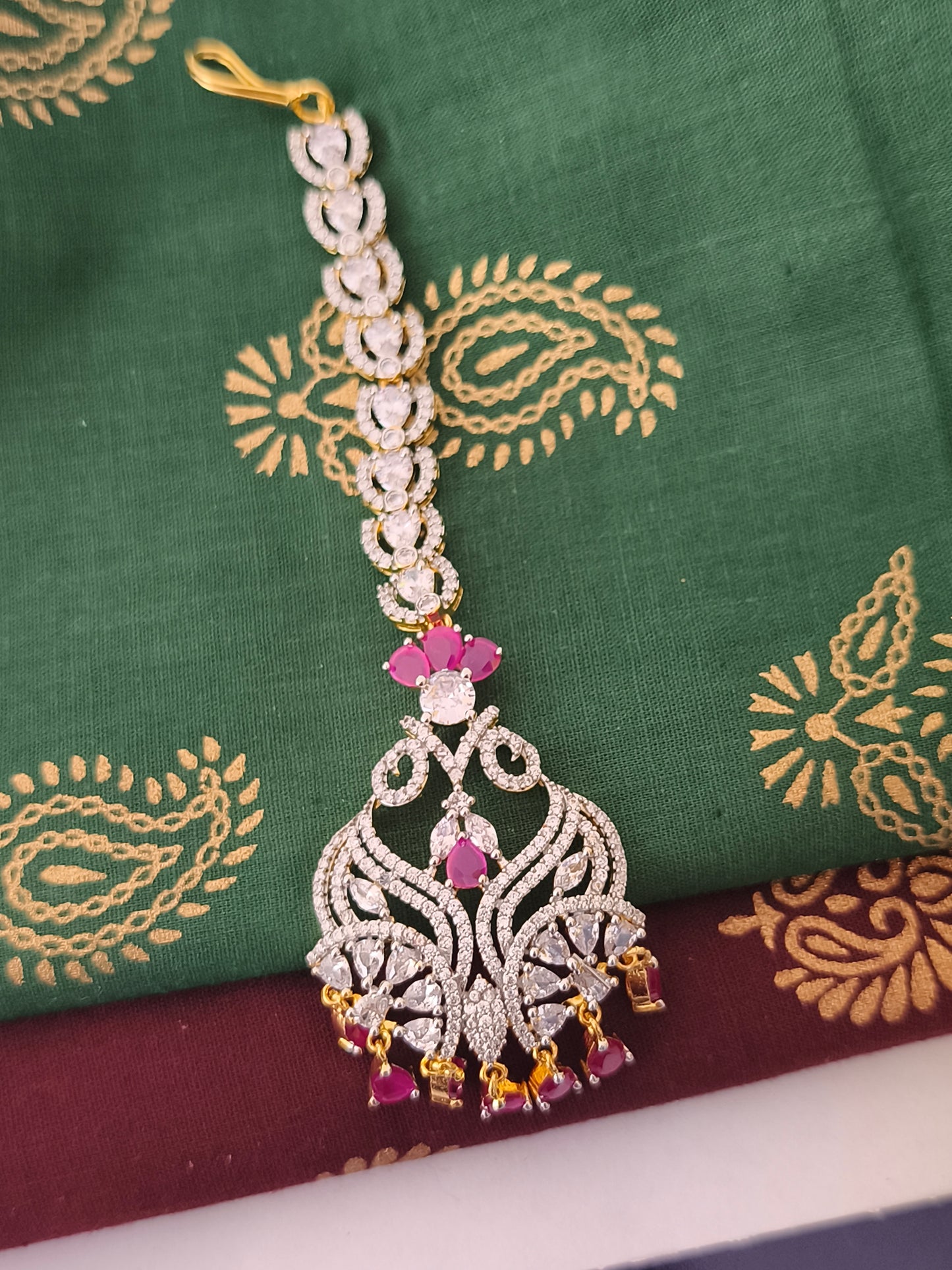 Gold finish long Tikka