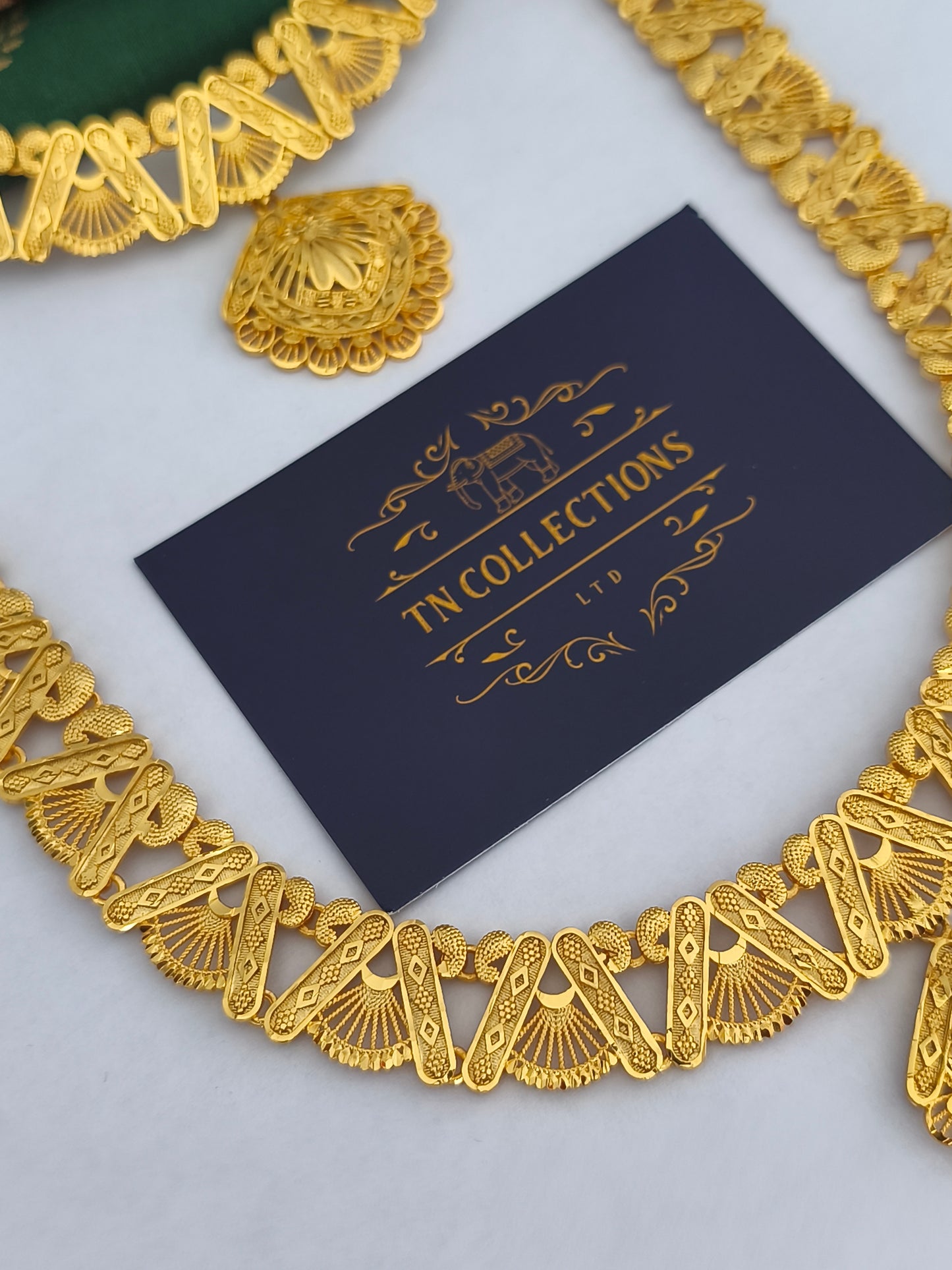 One gram gold plated semi bridal set