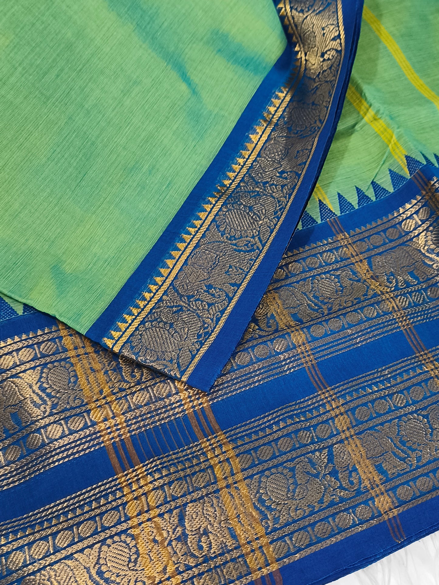 Pure handloom Kanchi Cotton Saree
