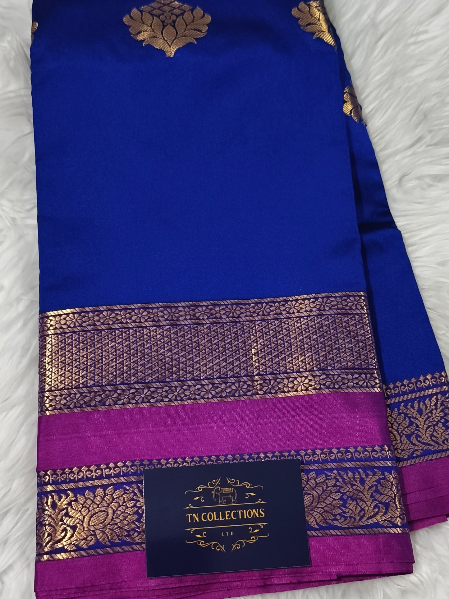 Luxury Semi Soft Silk Saree (Royal Blue)
