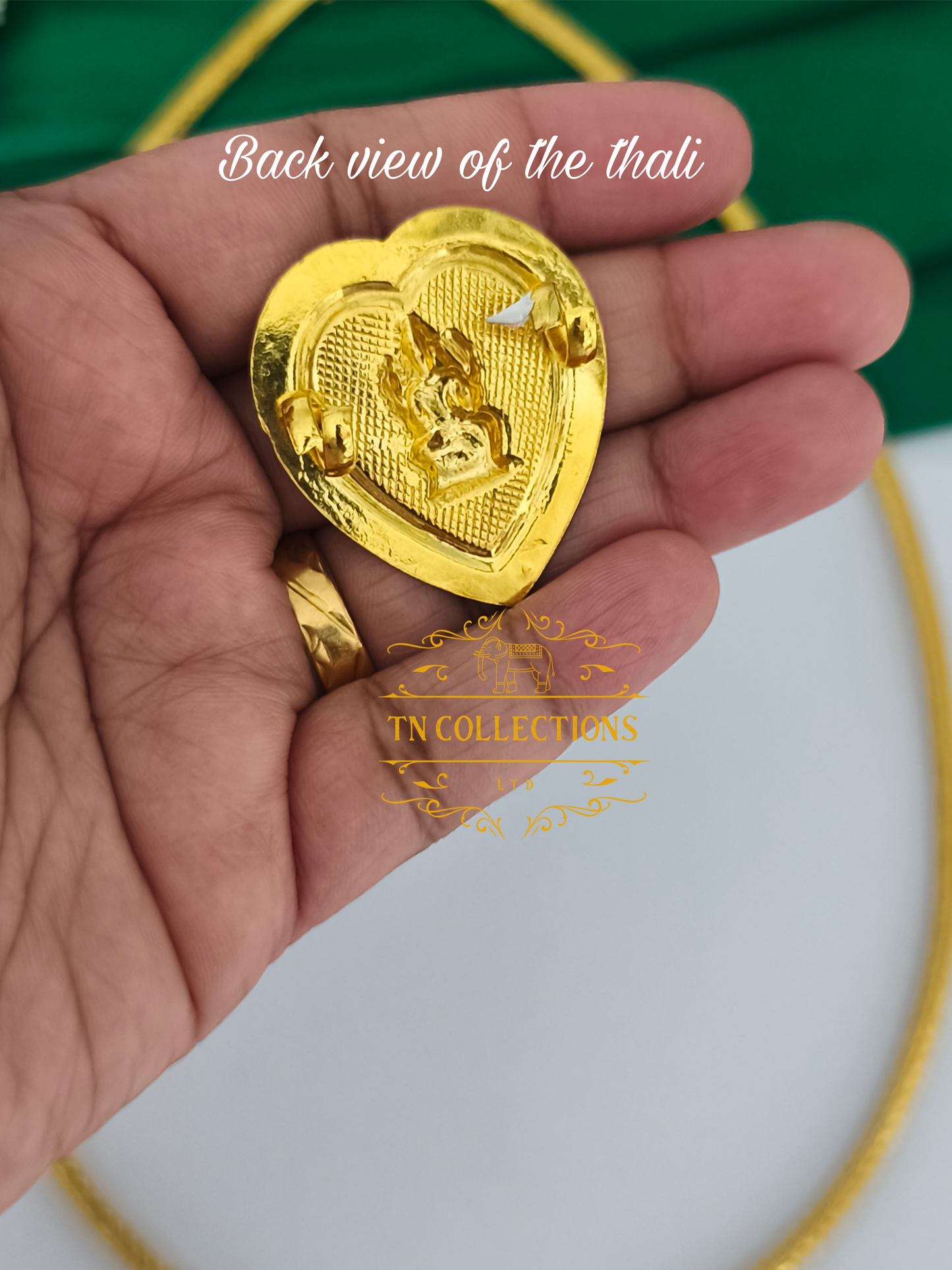 22ct Gold Plated Traditional Hindu Thalikodi with Amman thali & Coins (9-11 Pawn thickness)