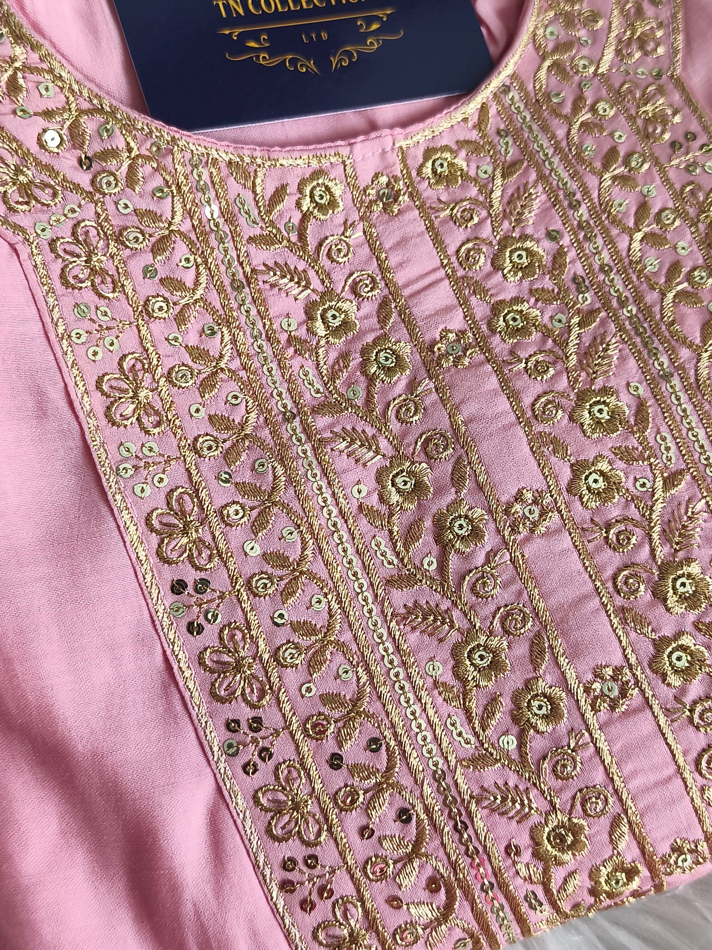 Readymade 3pcs Anarkali Type Shalwar (Baby Pink)