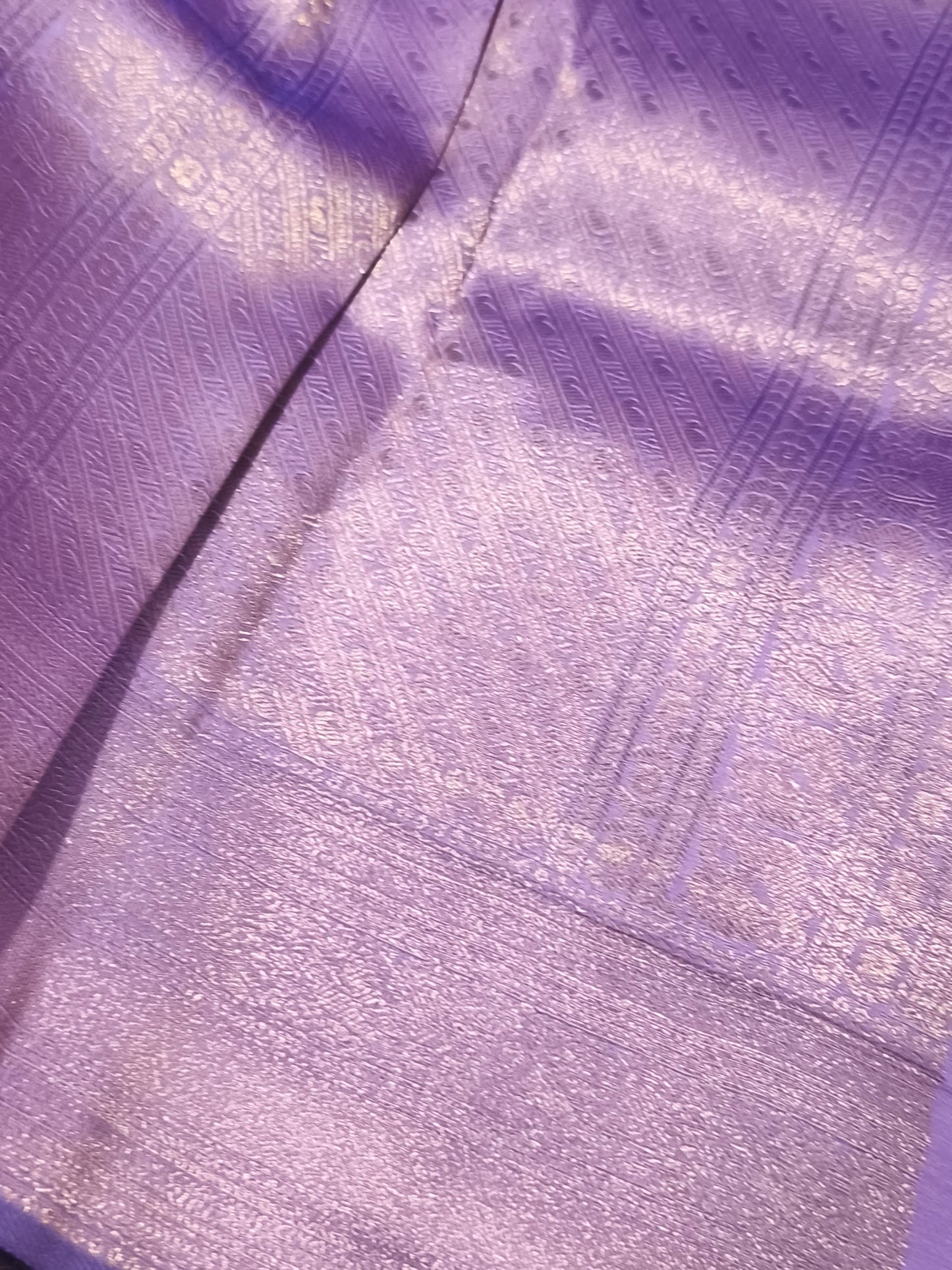 Lavender colour Kanchi Soft Silk Saree