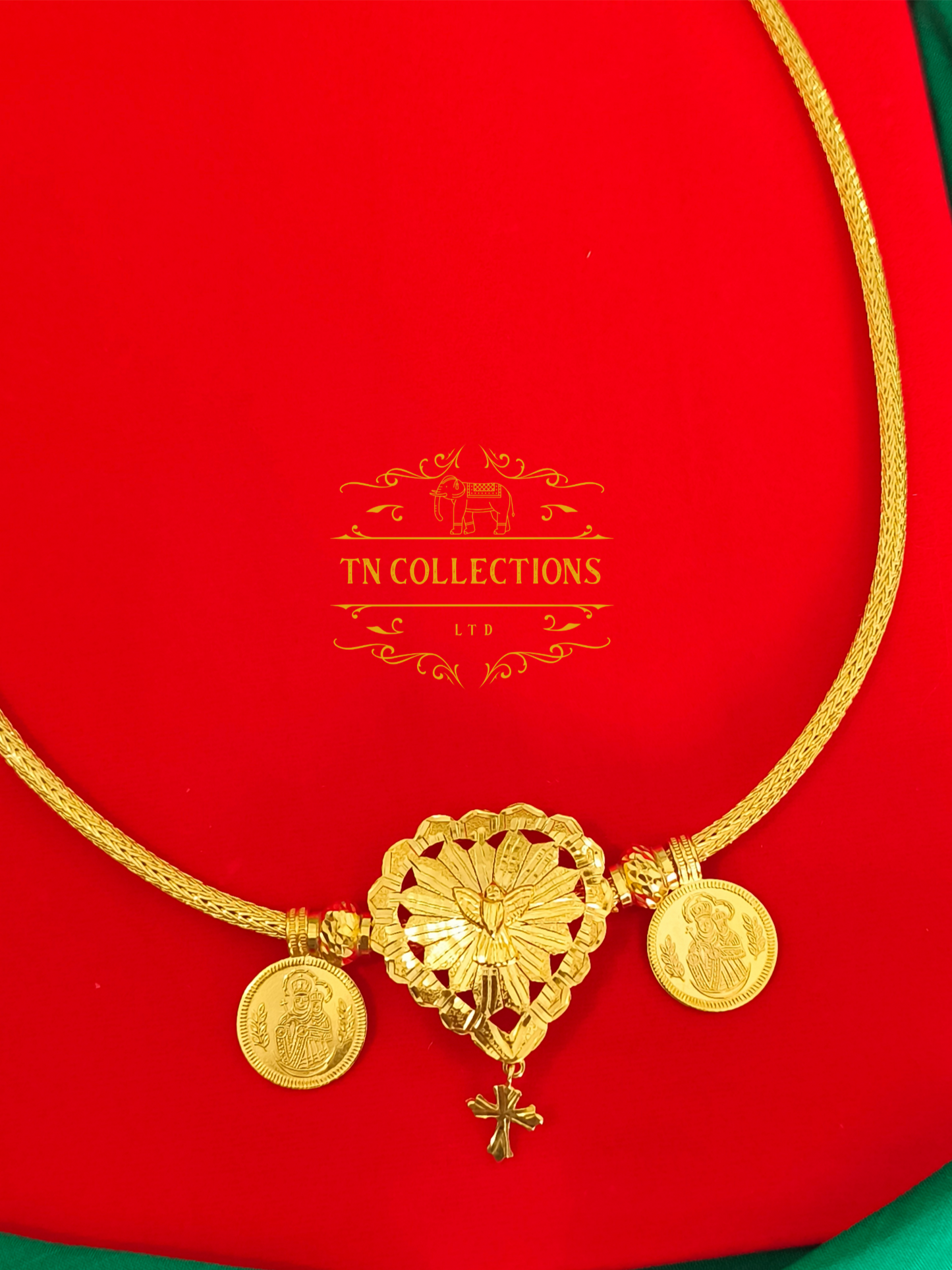 22ct Gold Plated Traditional Thalikodi with Angel Thali