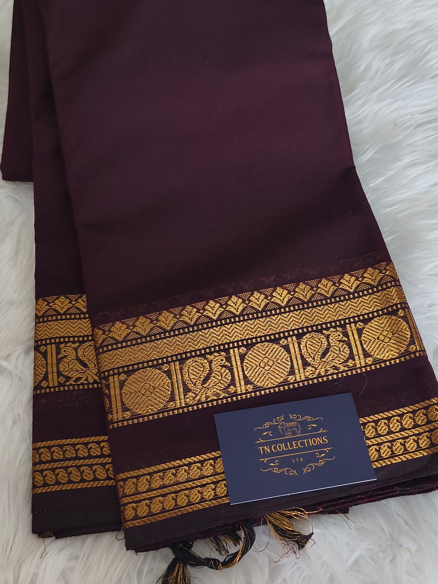 Trendy Coffee Brown Pure Kanchi Cotton Saree