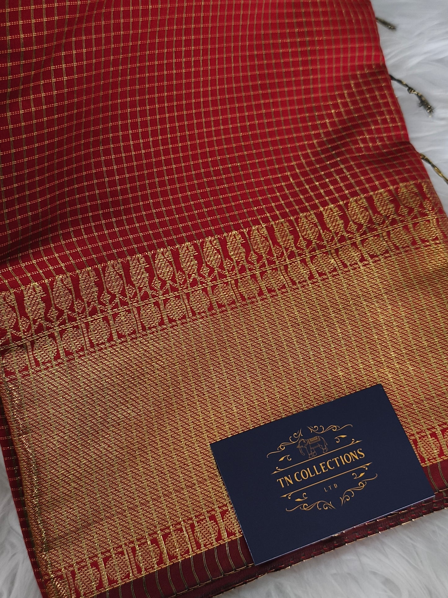 Trendy Small Checked Kanjivaram silk saree