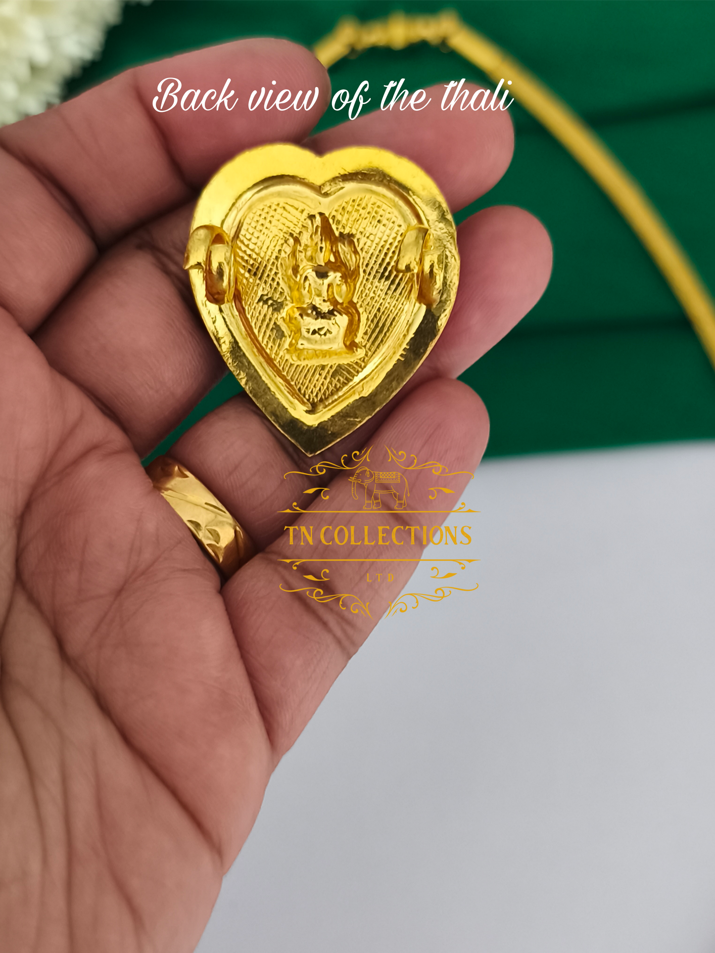 22ct Gold Plated Traditional Hindu Thalikodi with Amman thali & Coins (15- 19 Pawn thickness)
