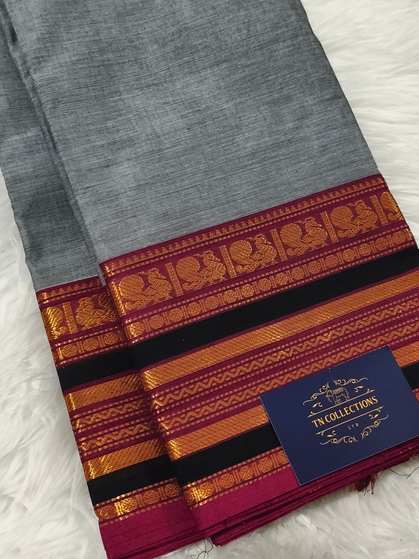 Pure Kanchi Cotton Saree with running blouse