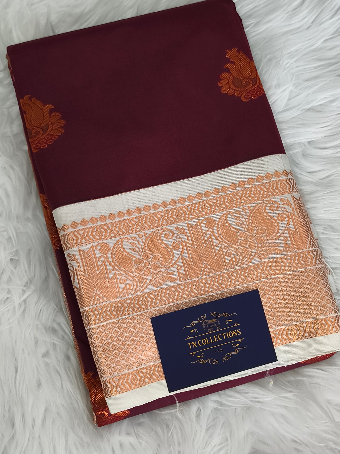 Korvai Premium soft silk saree (Maroon)