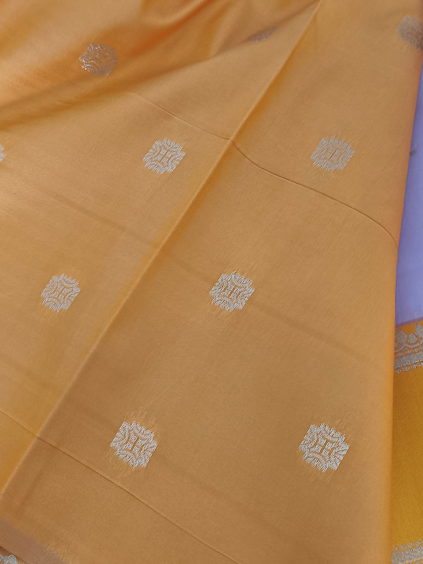 Stunning Kanchi Semi silk saree with contrast blouse