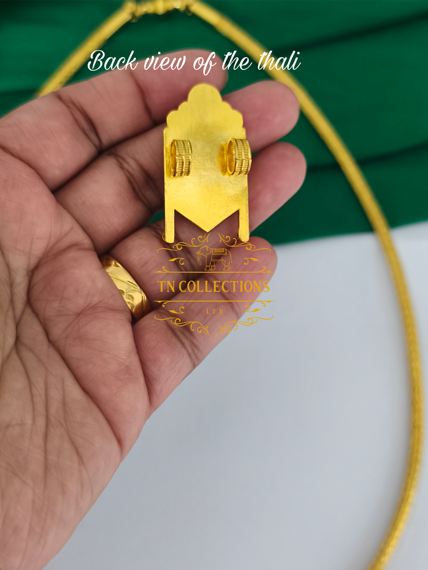 22ct Gold Plated Traditional Hindu Thalikodi with Amman thali & Coins (15- 19 Pawn thickness)