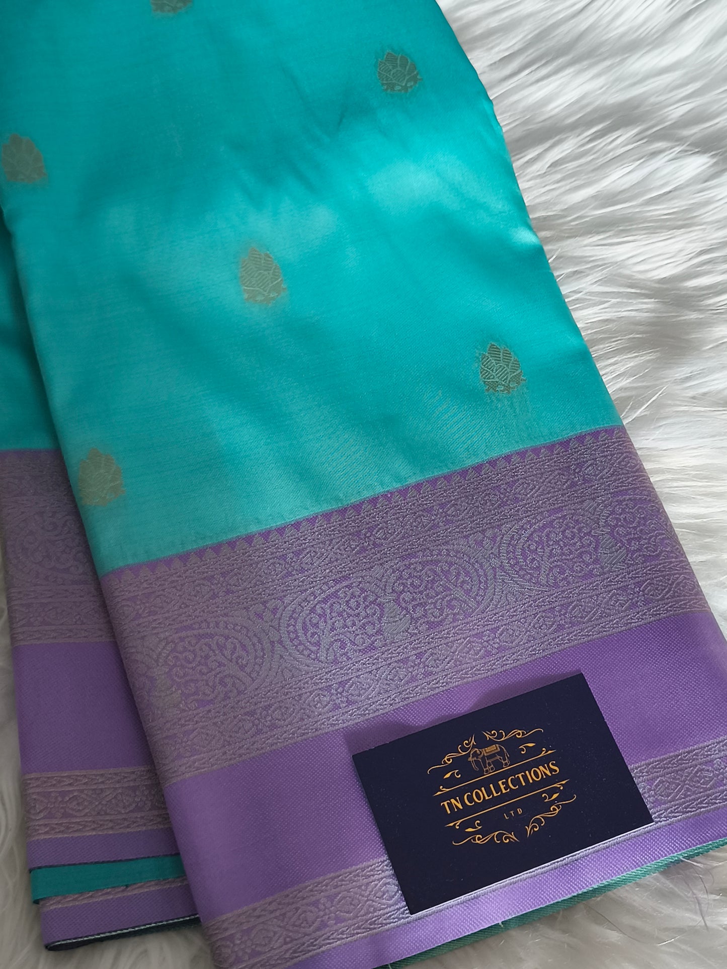 Kanchi Semi Silk Saree with contrast blouse