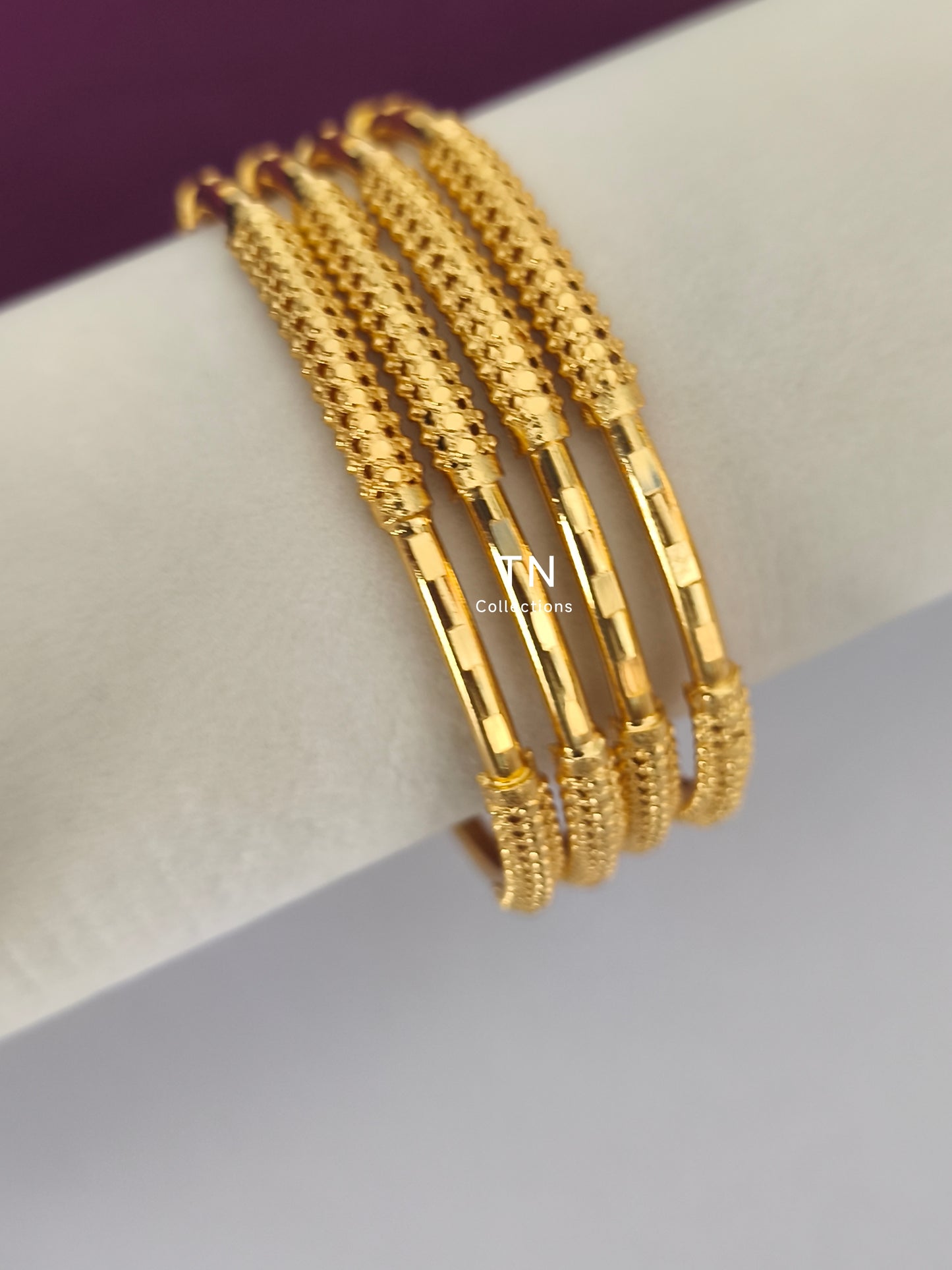 Gold plated Bangles Set (Size 2.6)