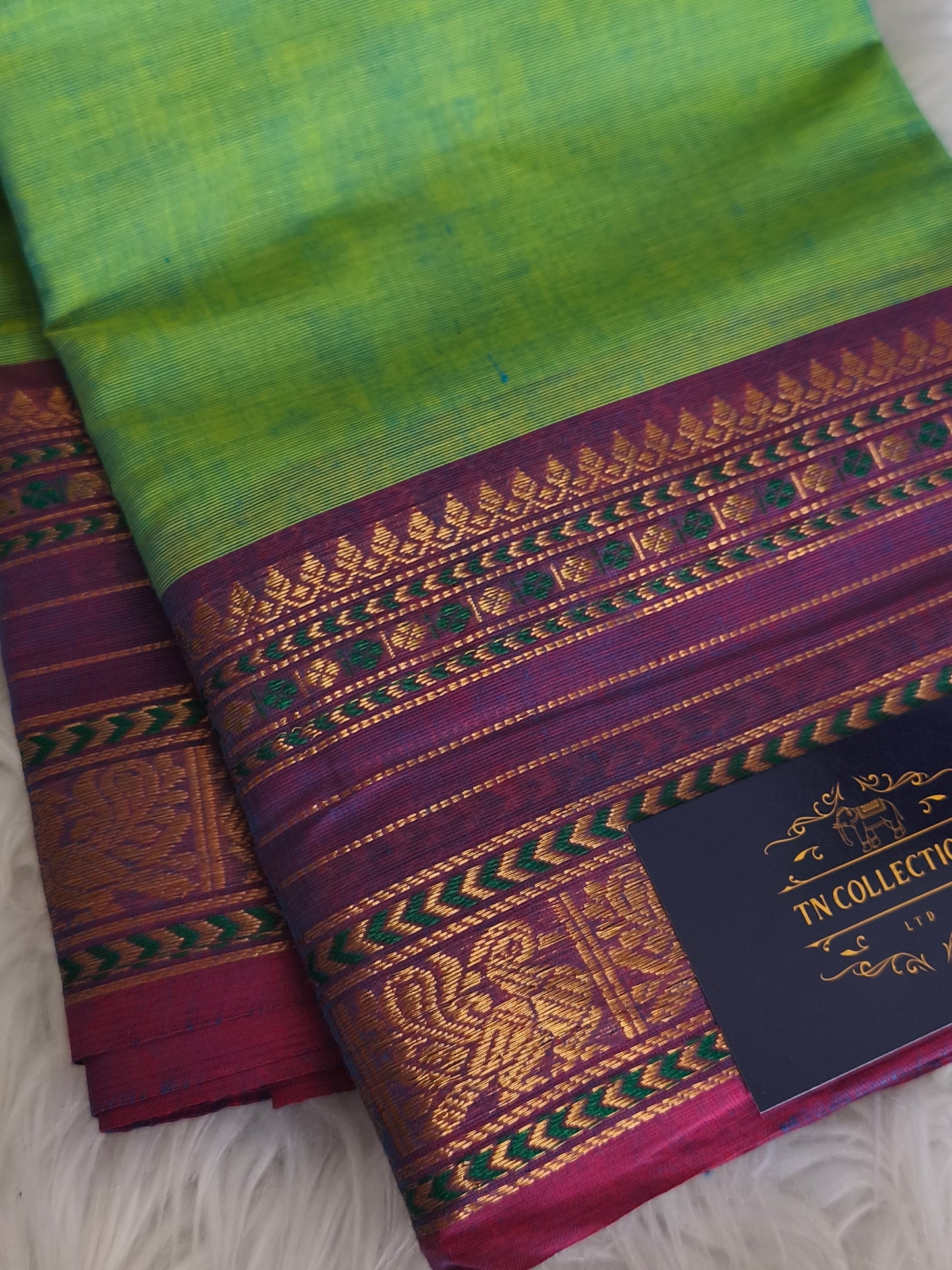 Pure handloom kanchi cotton saree