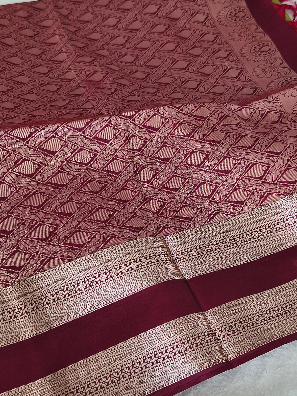 Luxury Soft Silk Saree with contrast blouse