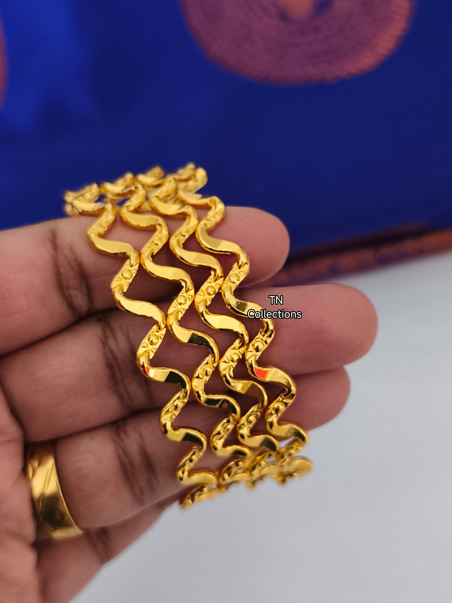 Micro gold plated Traditional Bangles Set